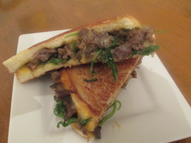 Short Rib and Arugula Grilled Cheese Sandwich