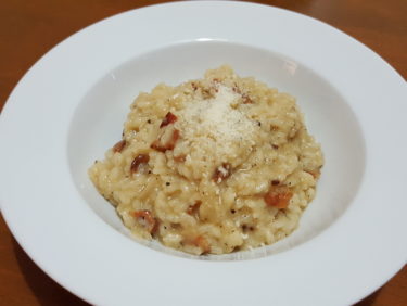 Bacon, Beer, and Three-Cheese Risotto